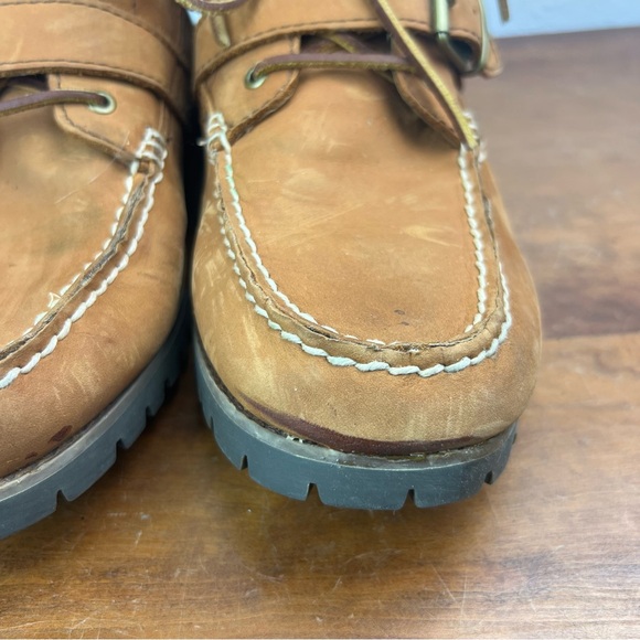 Polo Ralph Lauren Boots Men's 11D Brown Leather Lace Up Buckle Ranger Redmond - Picture 3 of 12